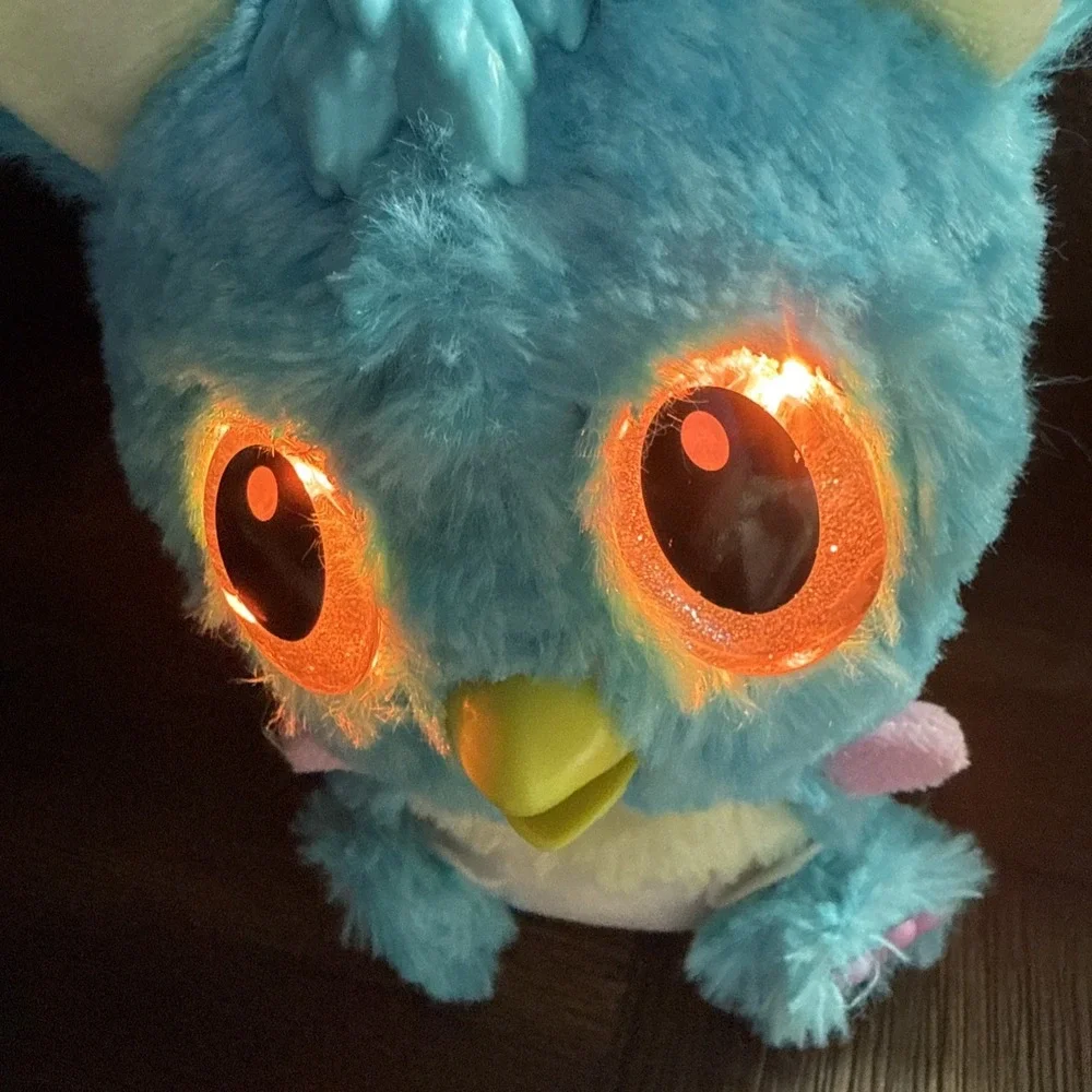 Hatchimals Hatchibabies Blue Pink Baby Owl Bird Interactive Plush Toy Works 6 In